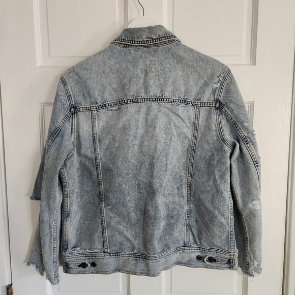 Rag & Bone Oversized Distressed Denim Jacket - Picture 4 of 9